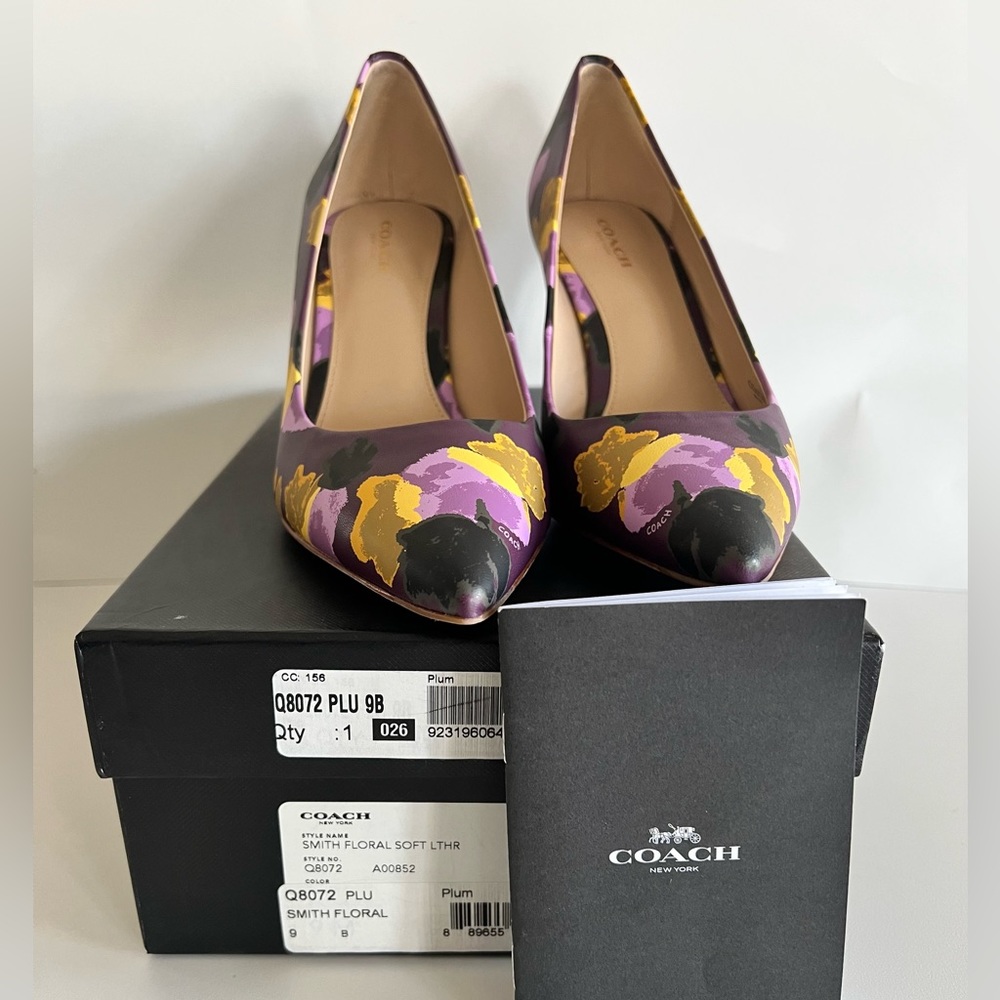 Coach NY Smith Floral Soft Leather Heel